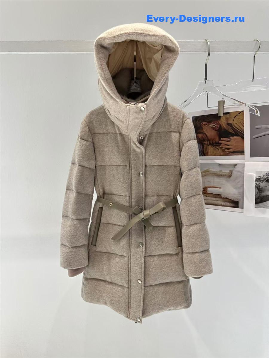 L0r0 P1ana mink cashmere beige tie-waist coat