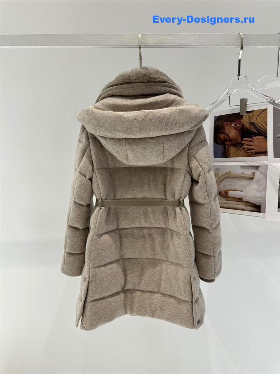 L0r0 P1ana mink cashmere beige tie-waist coat