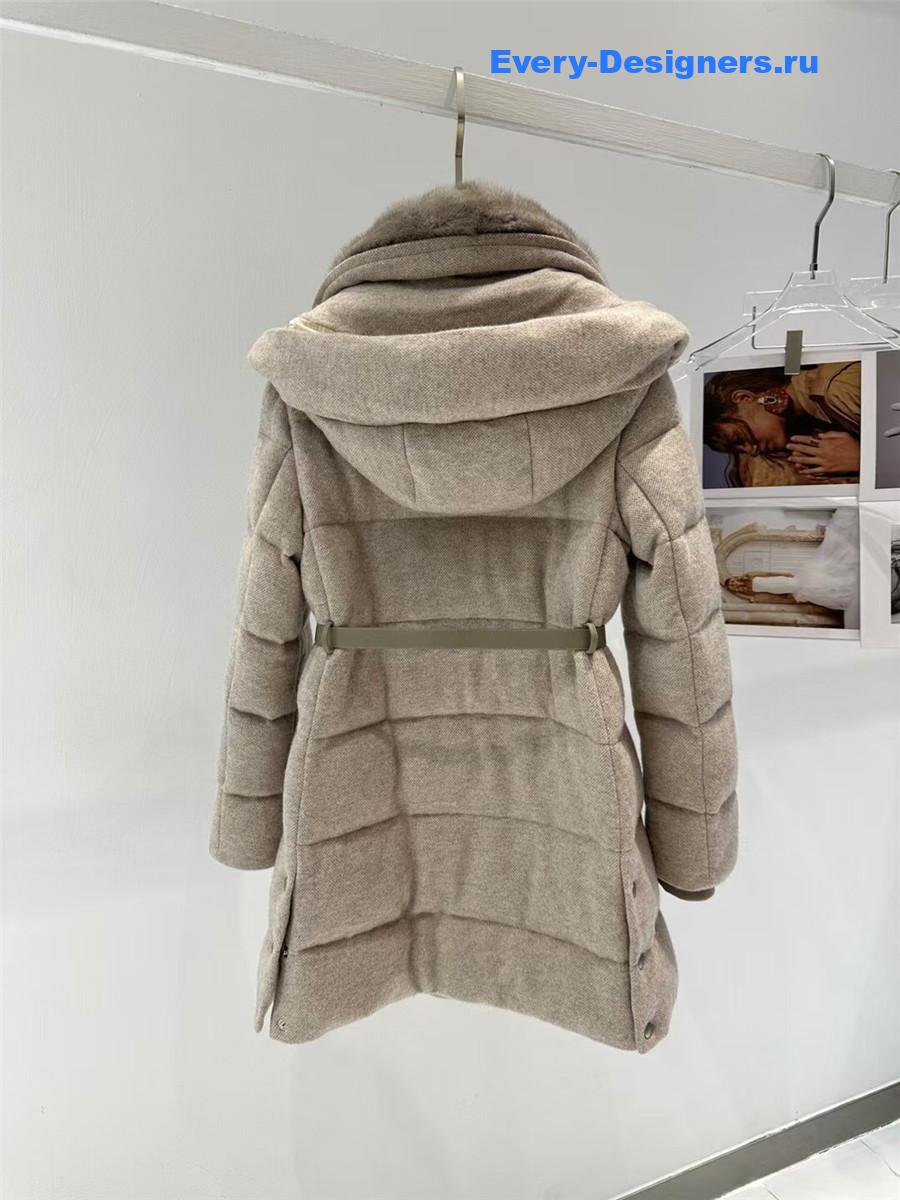 L0r0 P1ana mink cashmere beige tie-waist coat