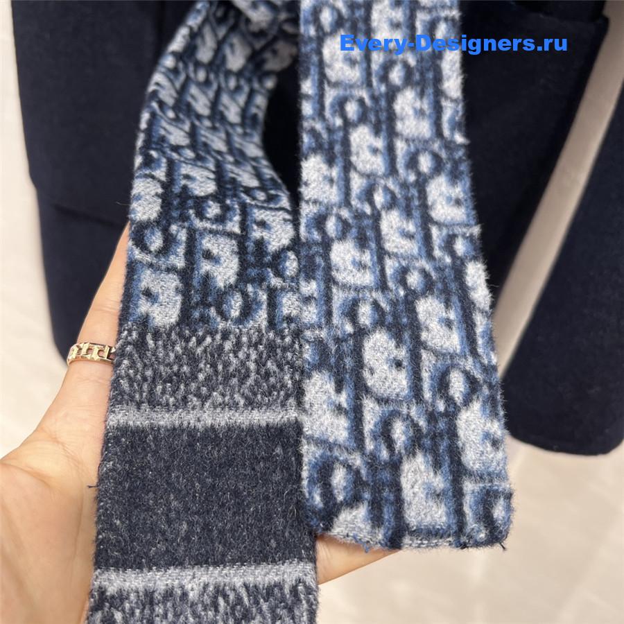 D10r blue double wool hooded coat