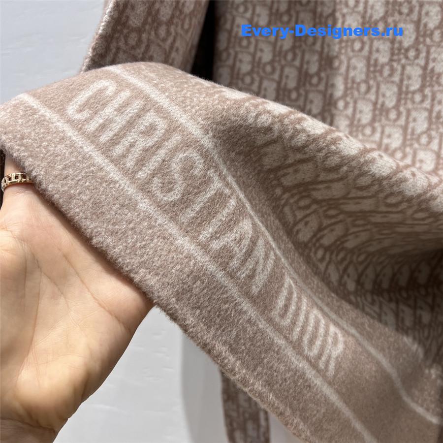 D10r beige double wool hooded coat