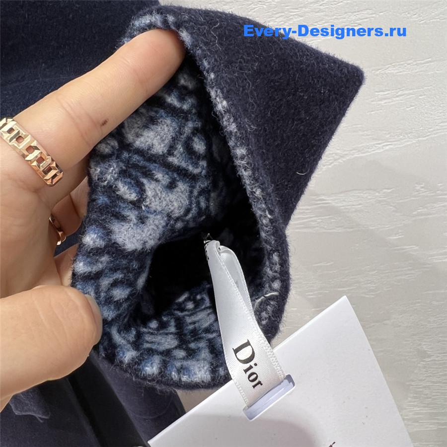 D10r oblique navy blue wool jacket