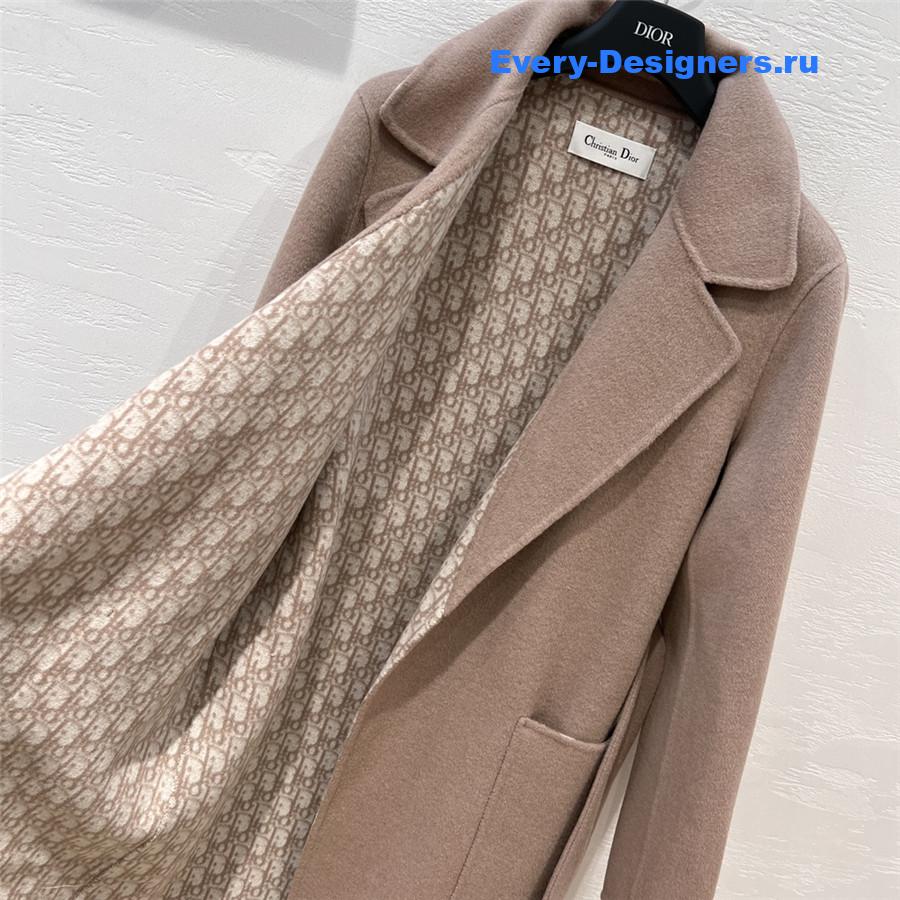 D10r oblique beige wool jacket