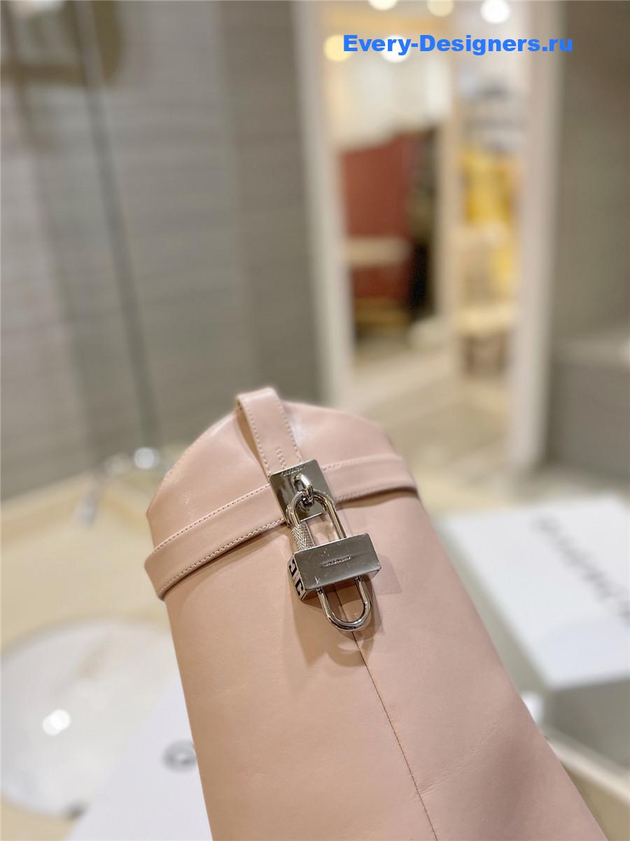 Givenchy 60mm Shark Lock Cowboy Beige Leather Boots