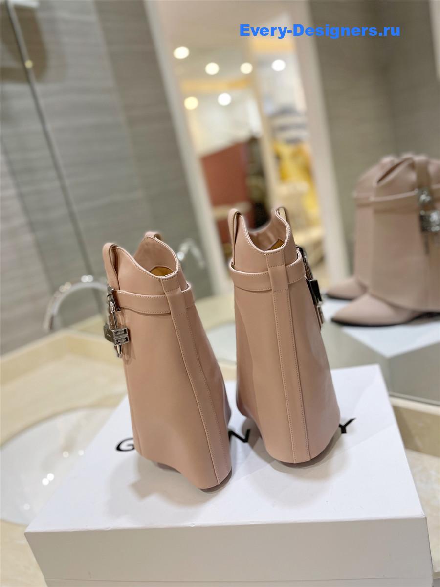 Givenchy 60mm Shark Lock Cowboy Beige Leather Boots