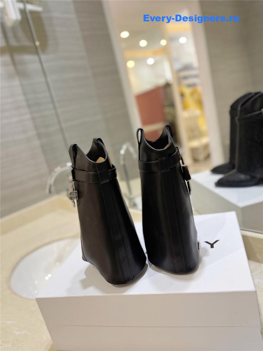 Givenchy Black Shark Lock Ankle Boots