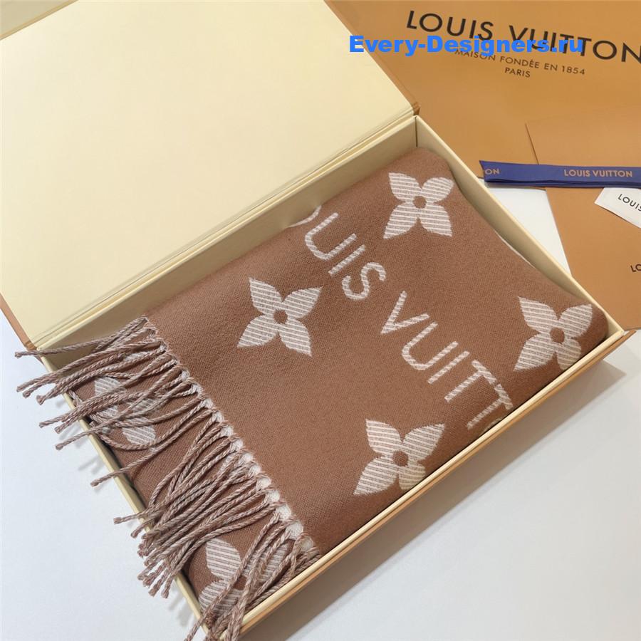 l0vis Vvtt0n lv brown essential shine scarf