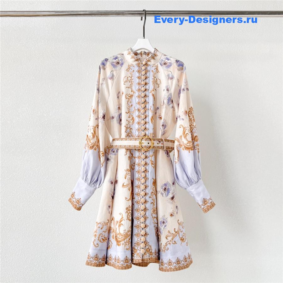 Zimm Hypnotic floral-print puff-sleeve Mini Dress