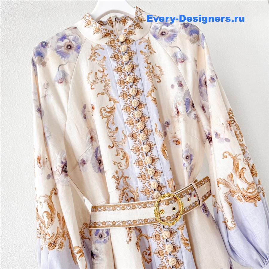 Zimm Hypnotic floral-print puff-sleeve Mini Dress