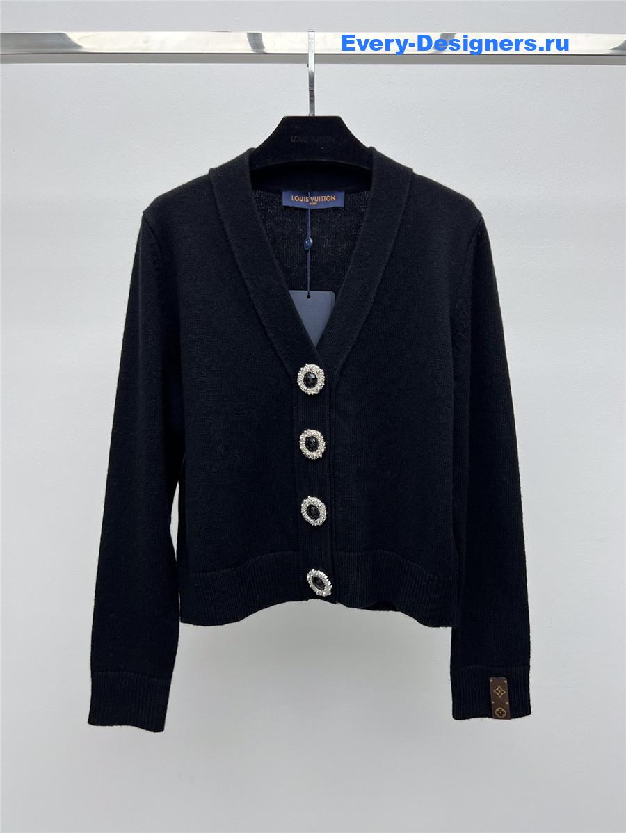 l0vis Vvtt0n black cashmere v-neck cardigan