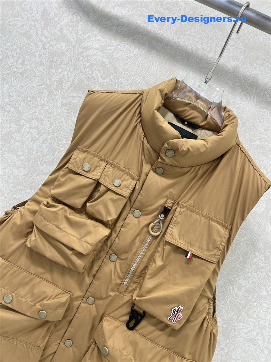 Moncler Light Brown Tongass Down Field Vest