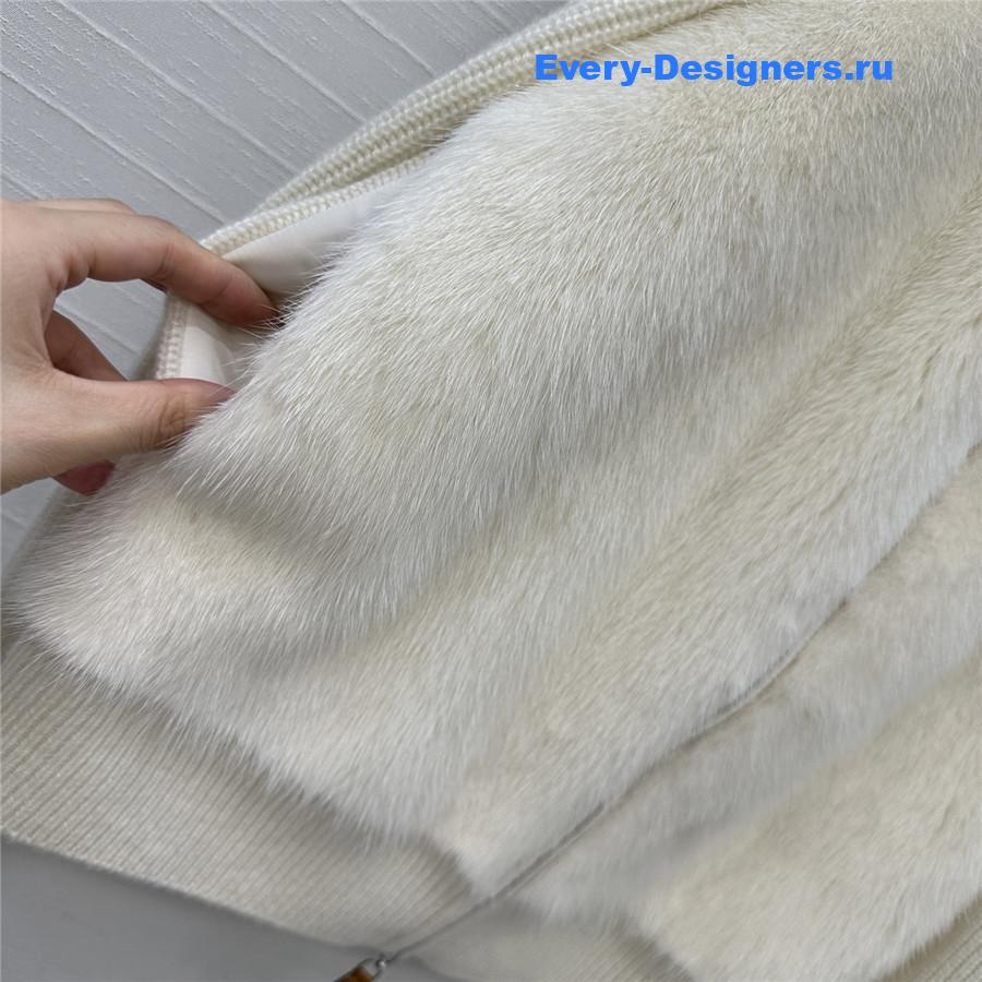 L0r0 P1ana cashmere knit mink fur coat