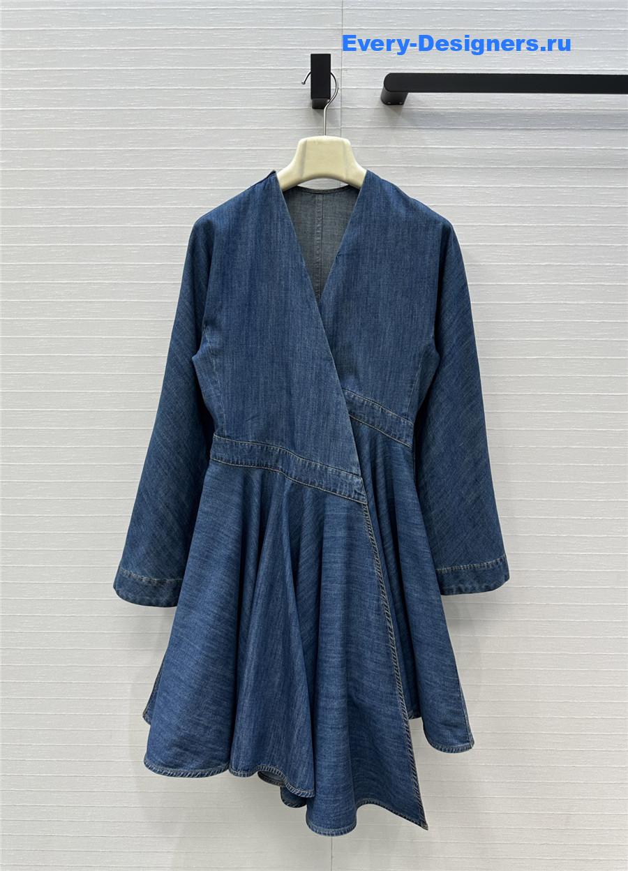 Alaia Blue Denim Mini Dress
