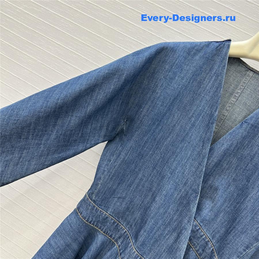 Alaia Blue Denim Mini Dress