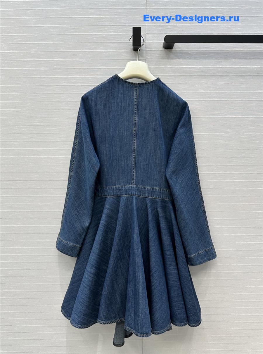 Alaia Blue Denim Mini Dress