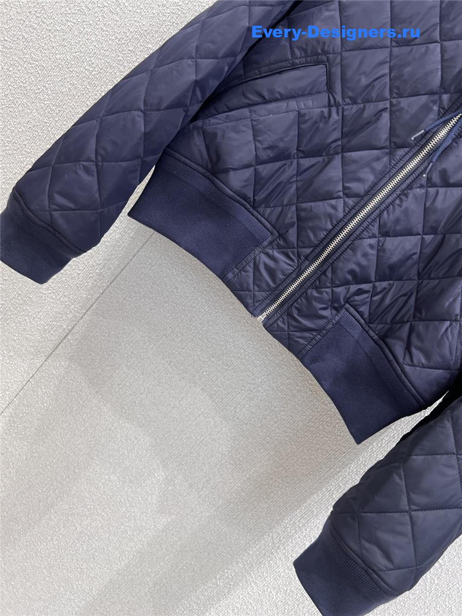 Pra*a navy lightweight quilted re-nylon jacket