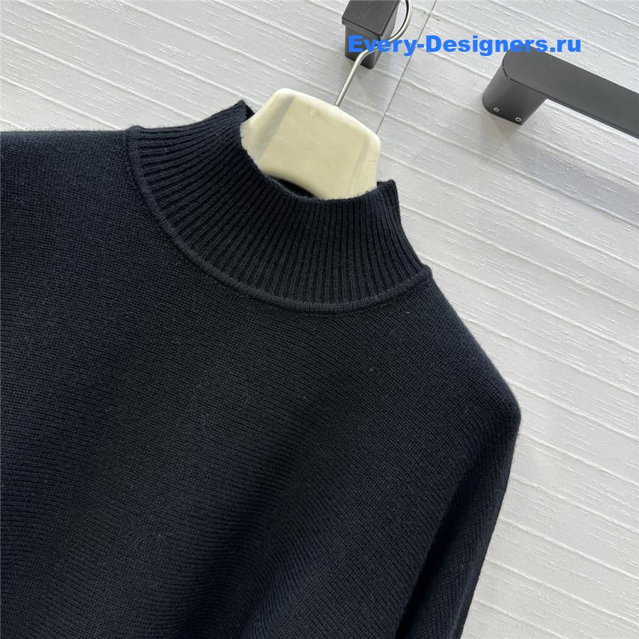 Alaia Black Wool-Cashmere Turtleneck