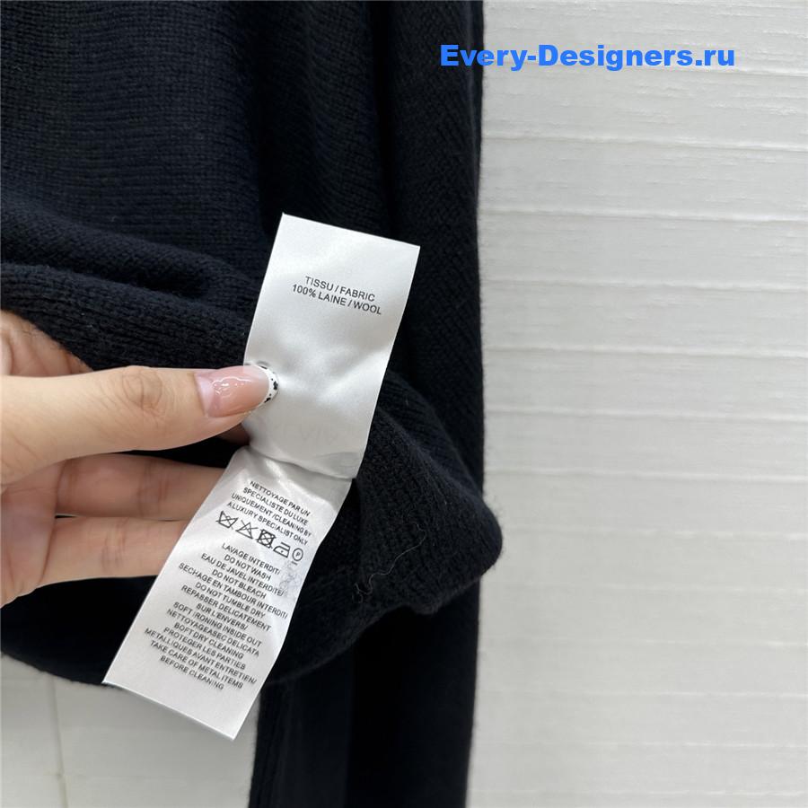 Alaia Black Wool-Cashmere Turtleneck