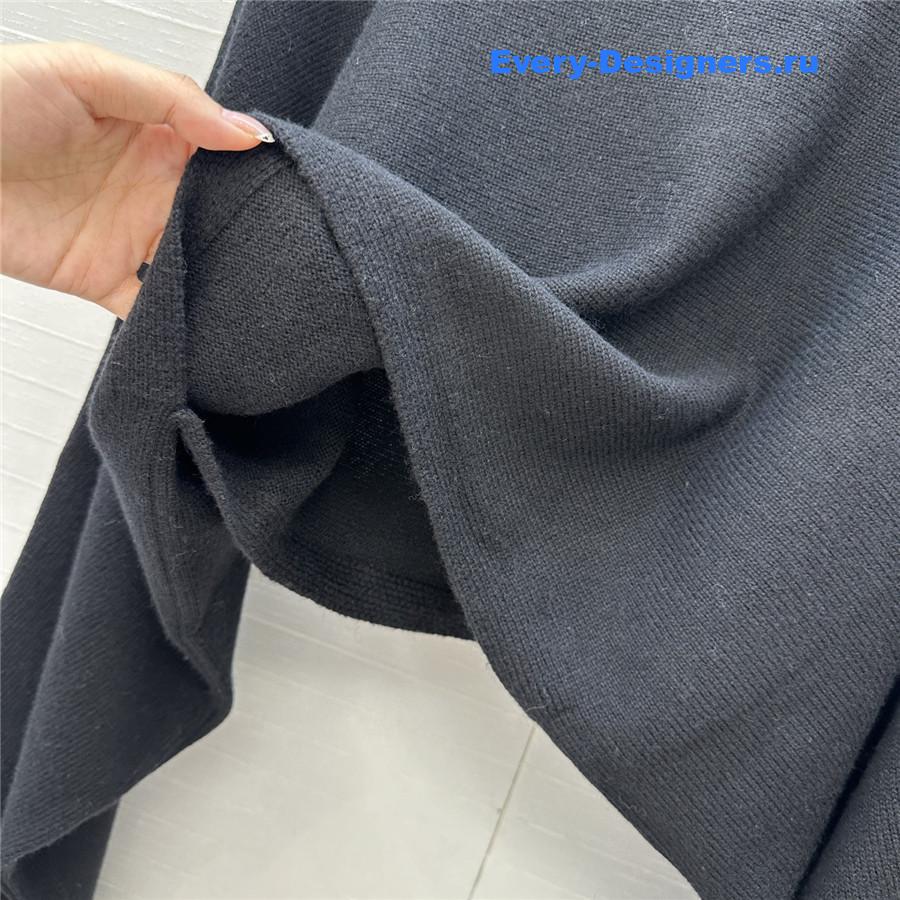 Alaia Black Wool-Cashmere Turtleneck