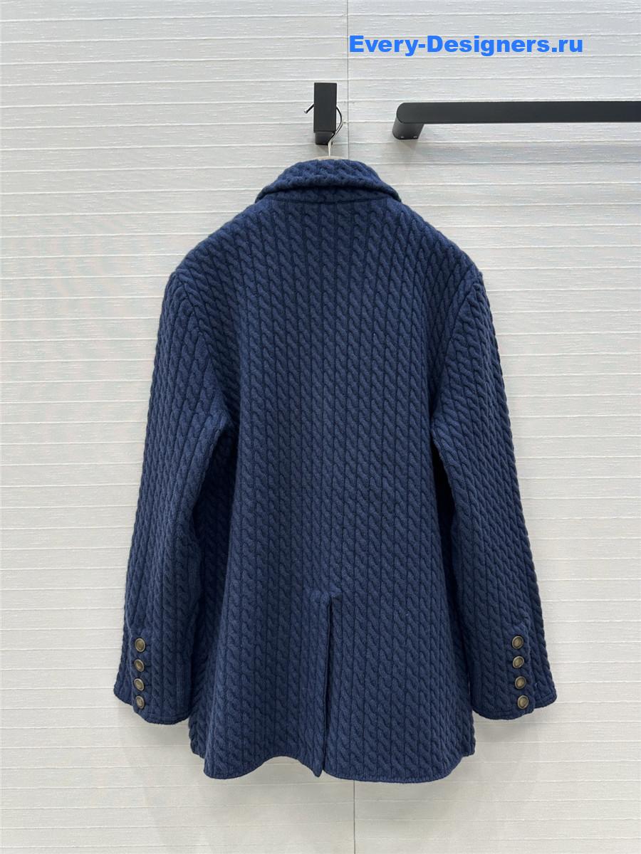 BC Blue Cable Cashmere Knit Blazer