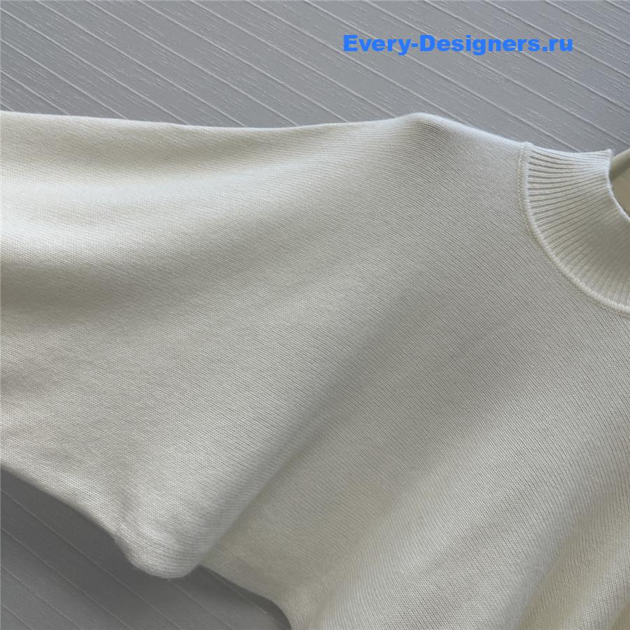 Alaia White Wool-Cashmere Turtleneck