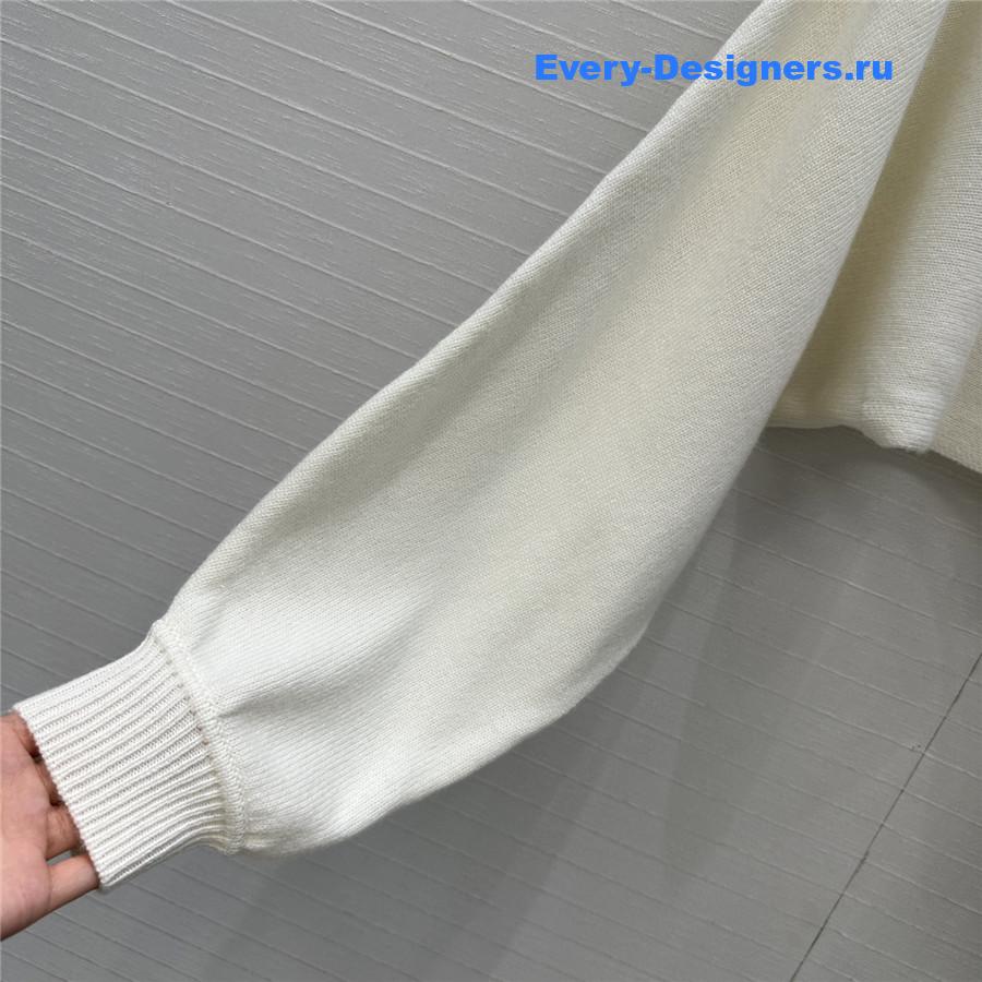 Alaia White Wool-Cashmere Turtleneck