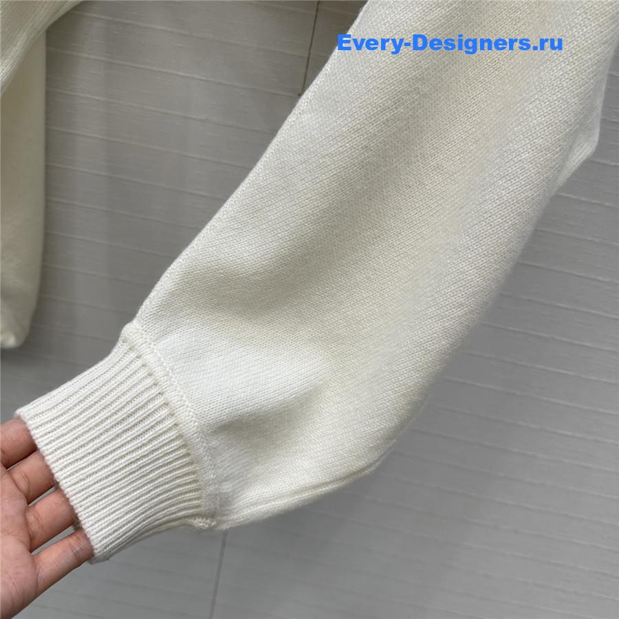 Alaia White Wool-Cashmere Turtleneck