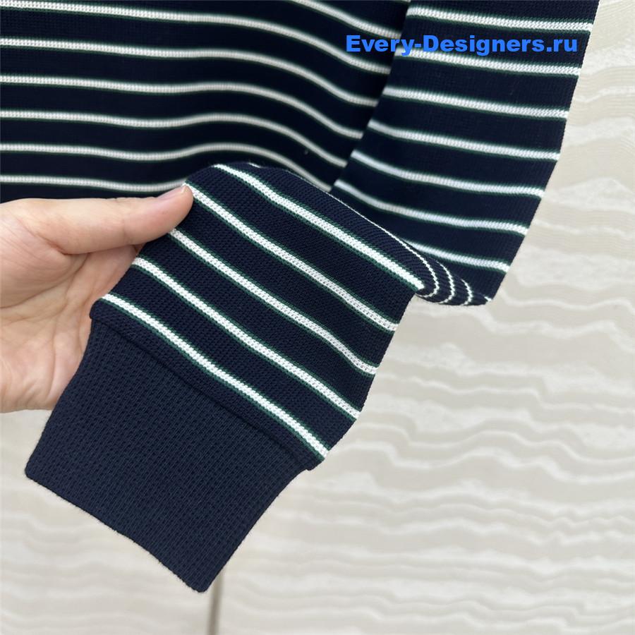 Ce1i*e striped cotton polo shirt