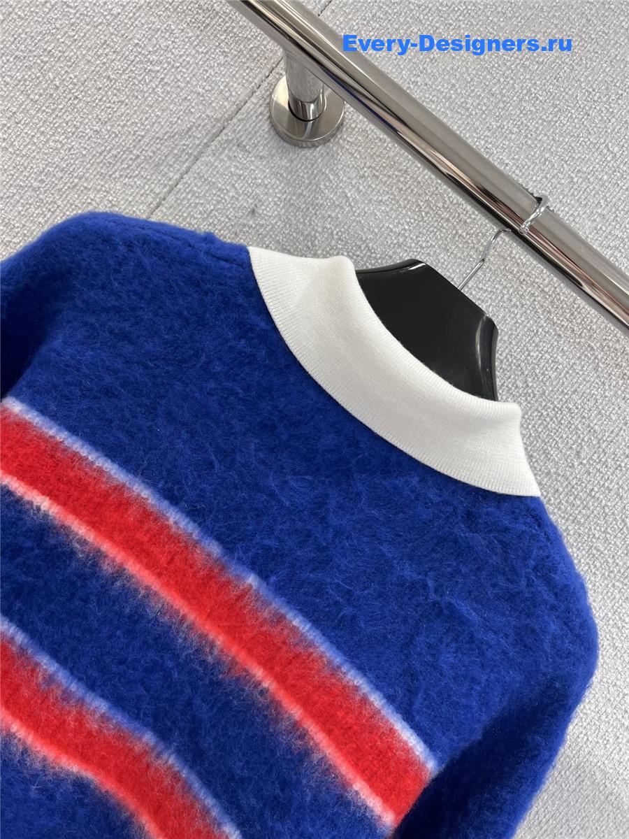 Ce1i*e logo stripe knit sweater