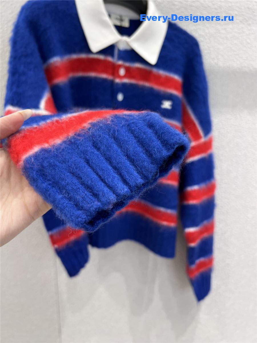 Ce1i*e logo stripe knit sweater