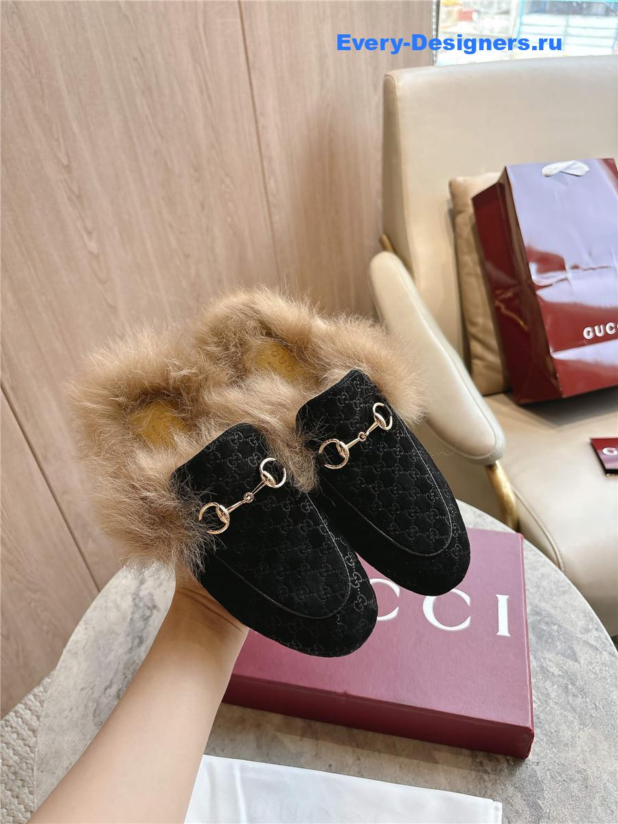 Gvc*1 black gg princetown slippers