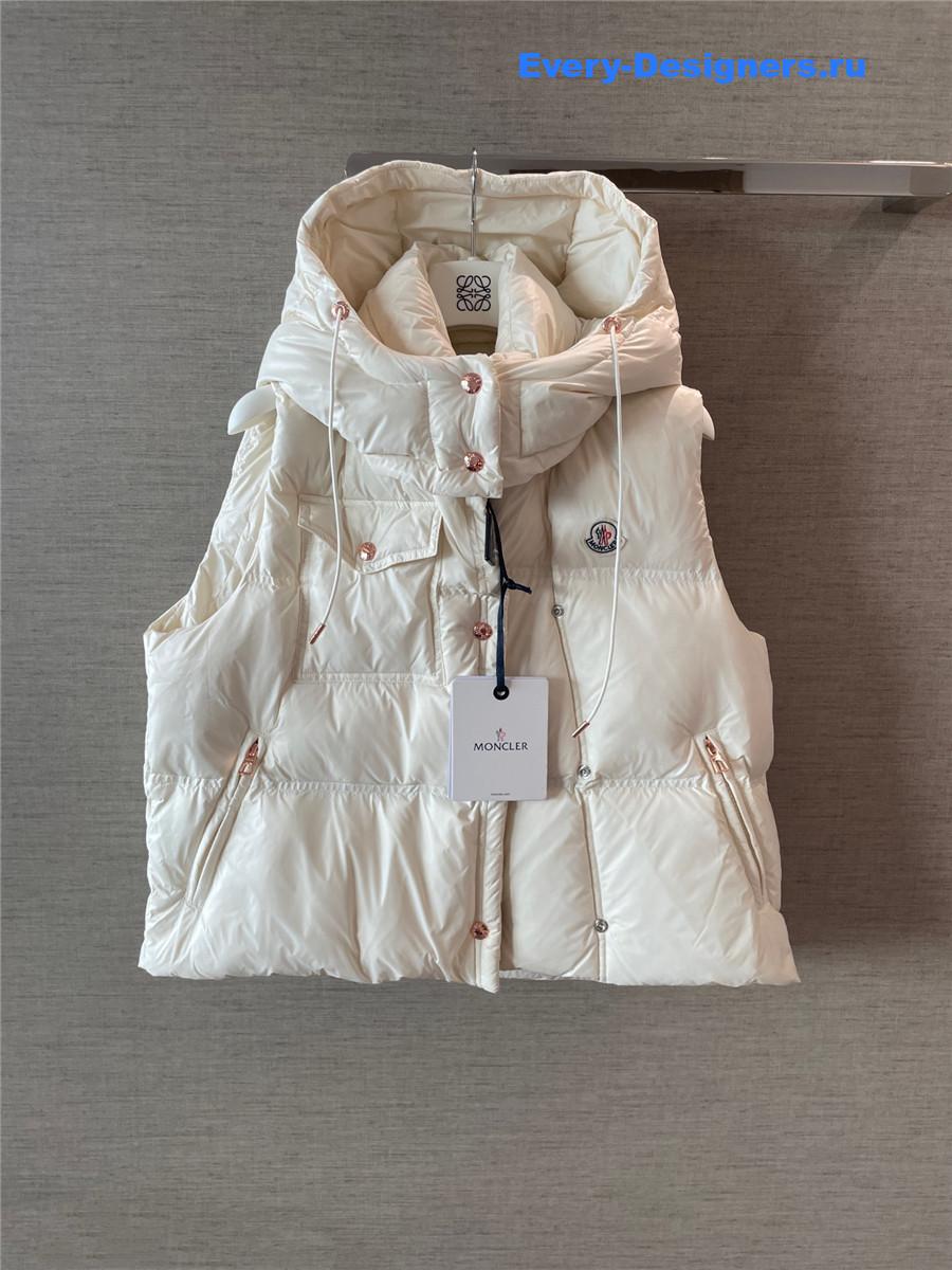 Moncler White Gallinule Down Vest