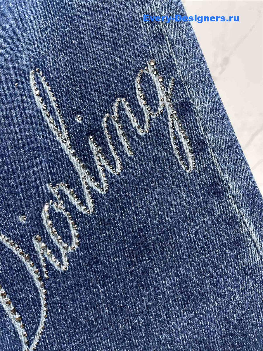 D10r rhinestone flared jeans