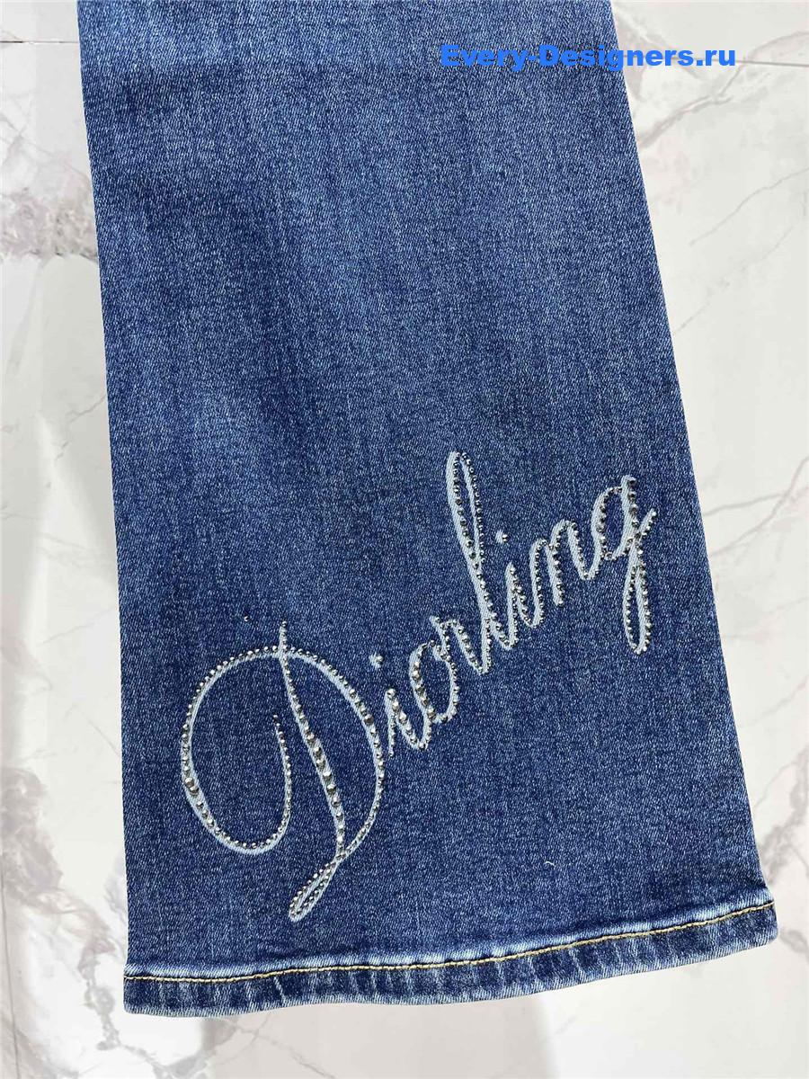 D10r rhinestone flared jeans