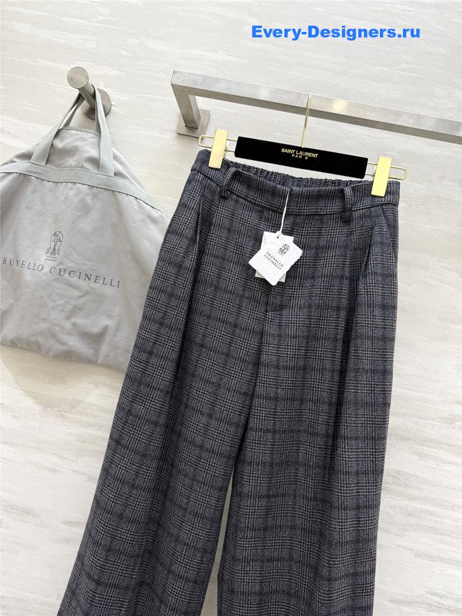 BC Plaid Wool Trousers