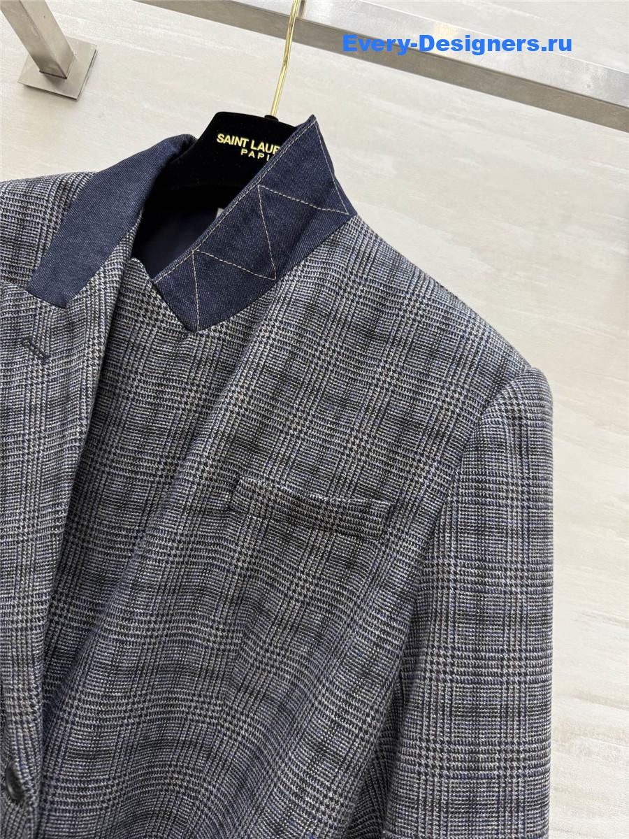 BC Plaid Wool Blazer