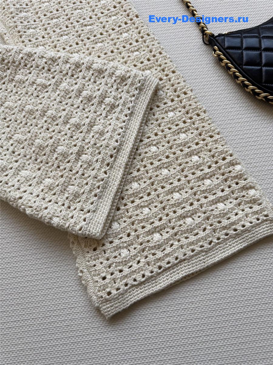 L0r0 P1ana hollow off-white yarn pants