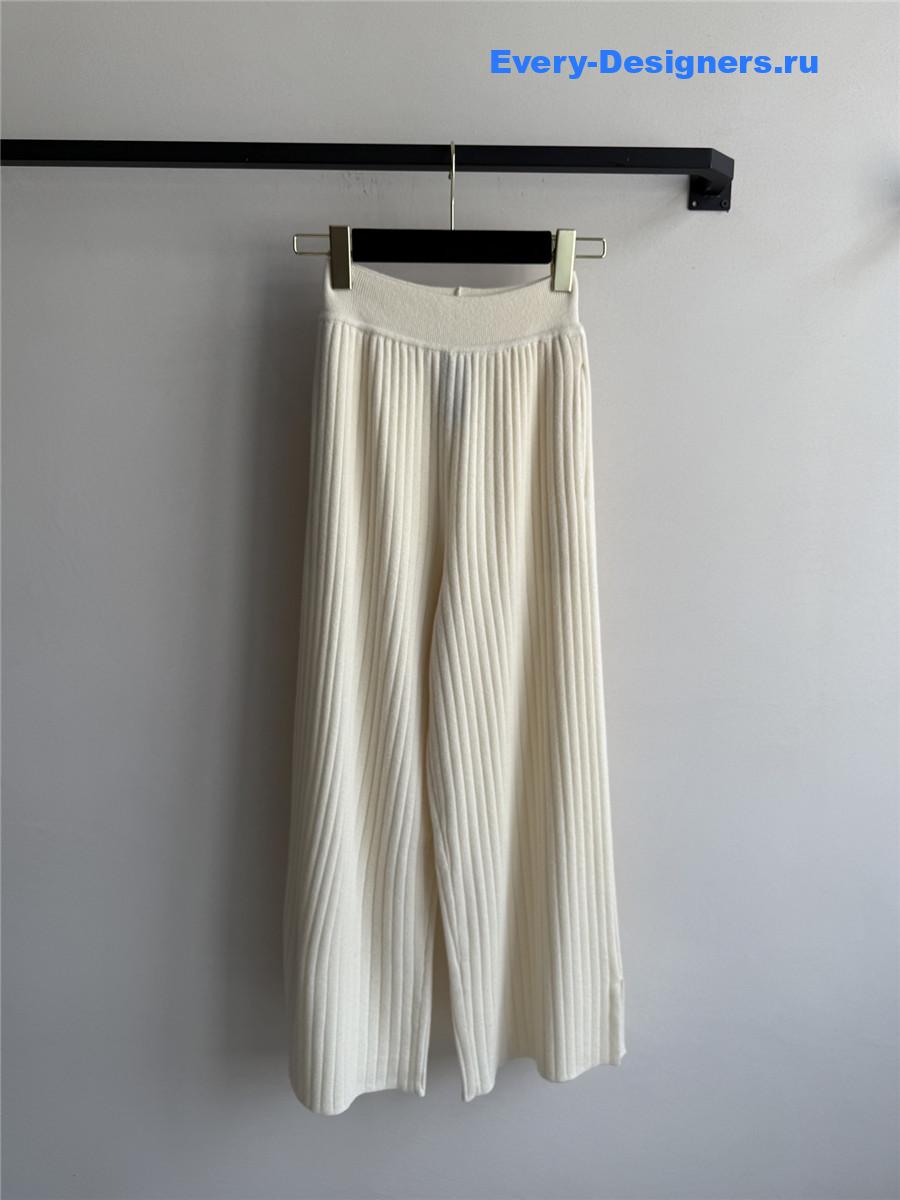 L0r0 P1ana beige cashmere wide-leg pants