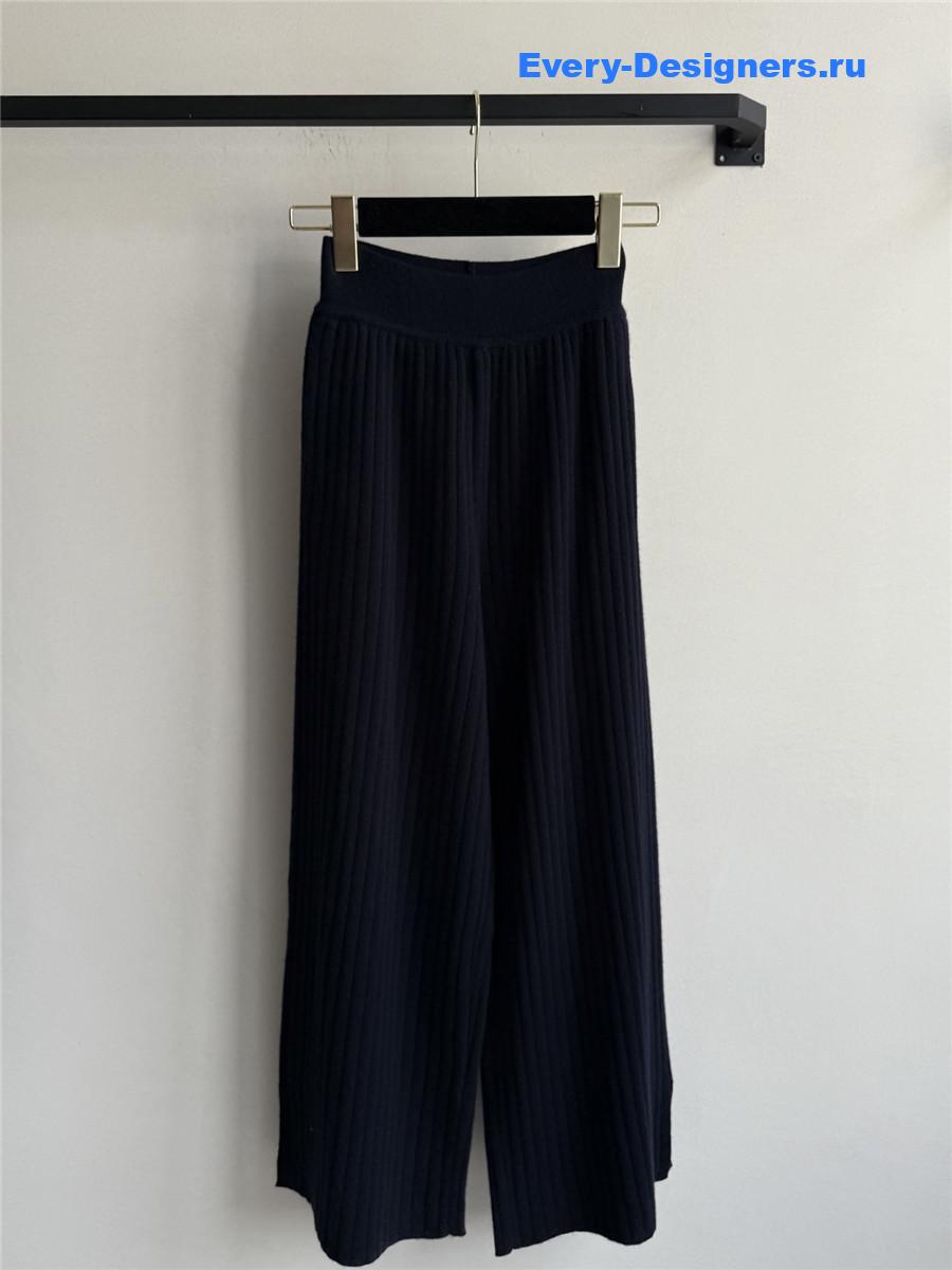 L0r0 P1ana black cashmere wide-leg pants