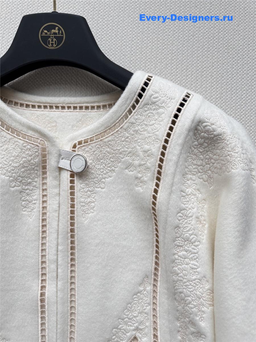 H**me5 white cashmere jacket