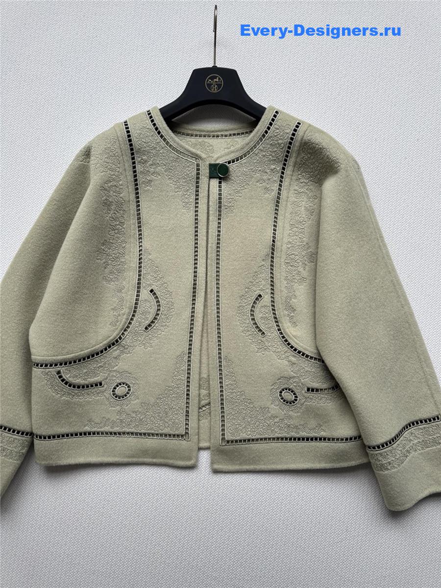 H**me5 green cashmere jacket