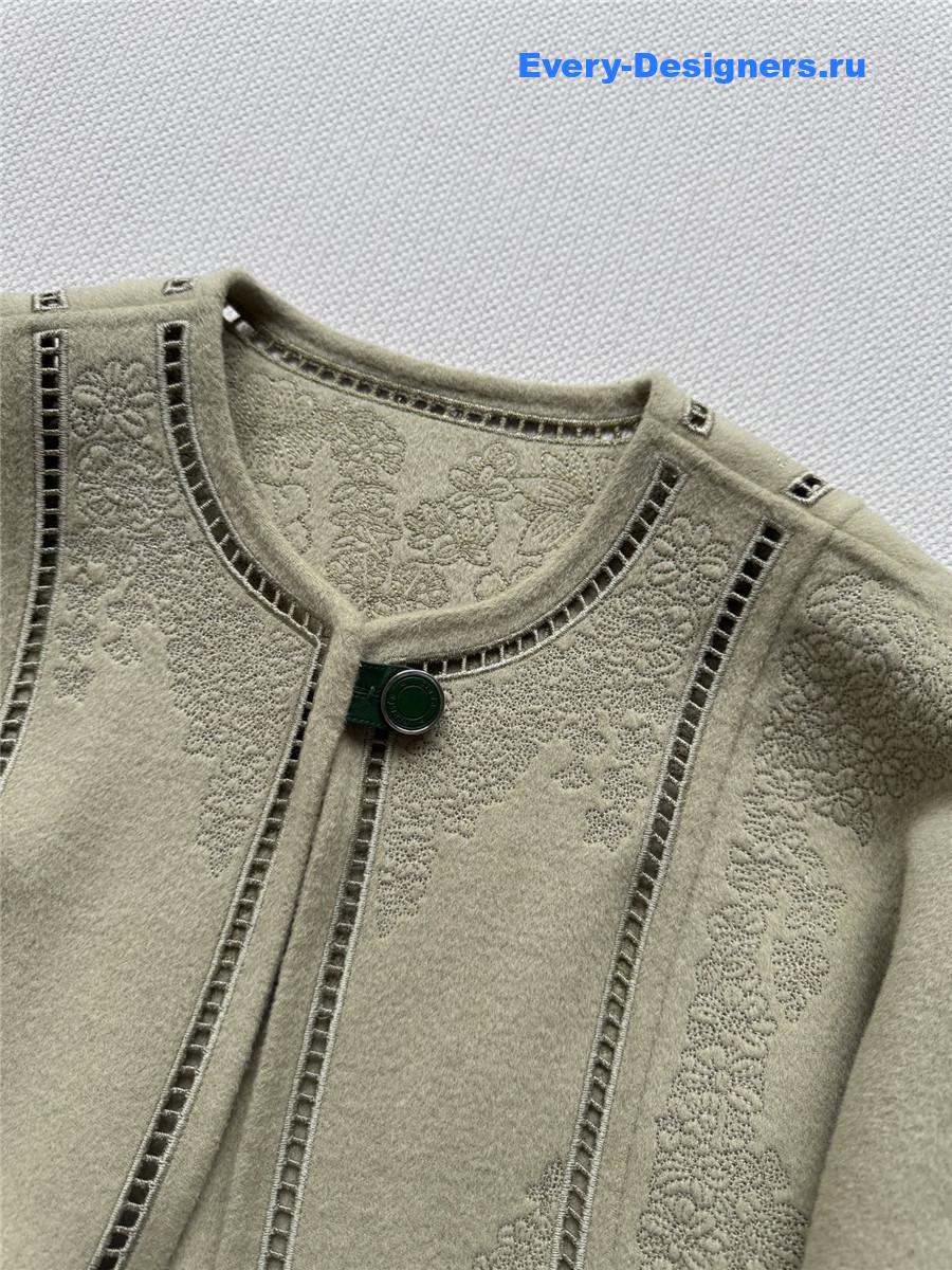 H**me5 green cashmere jacket