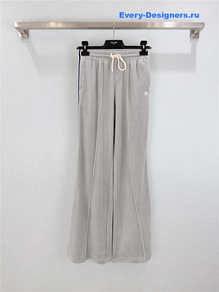 Ce1i*e grey velvet track pants