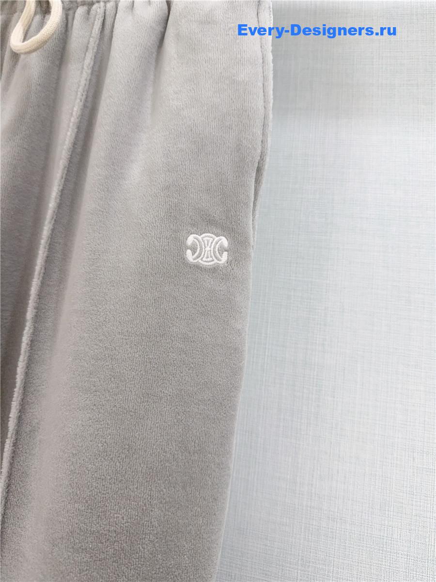 Ce1i*e grey velvet track pants