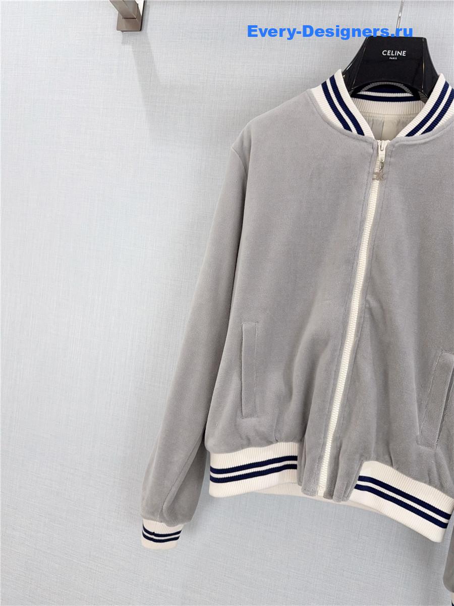 Ce1i*e grey velvet sport jacket