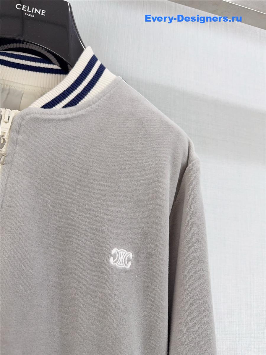 Ce1i*e grey velvet sport jacket