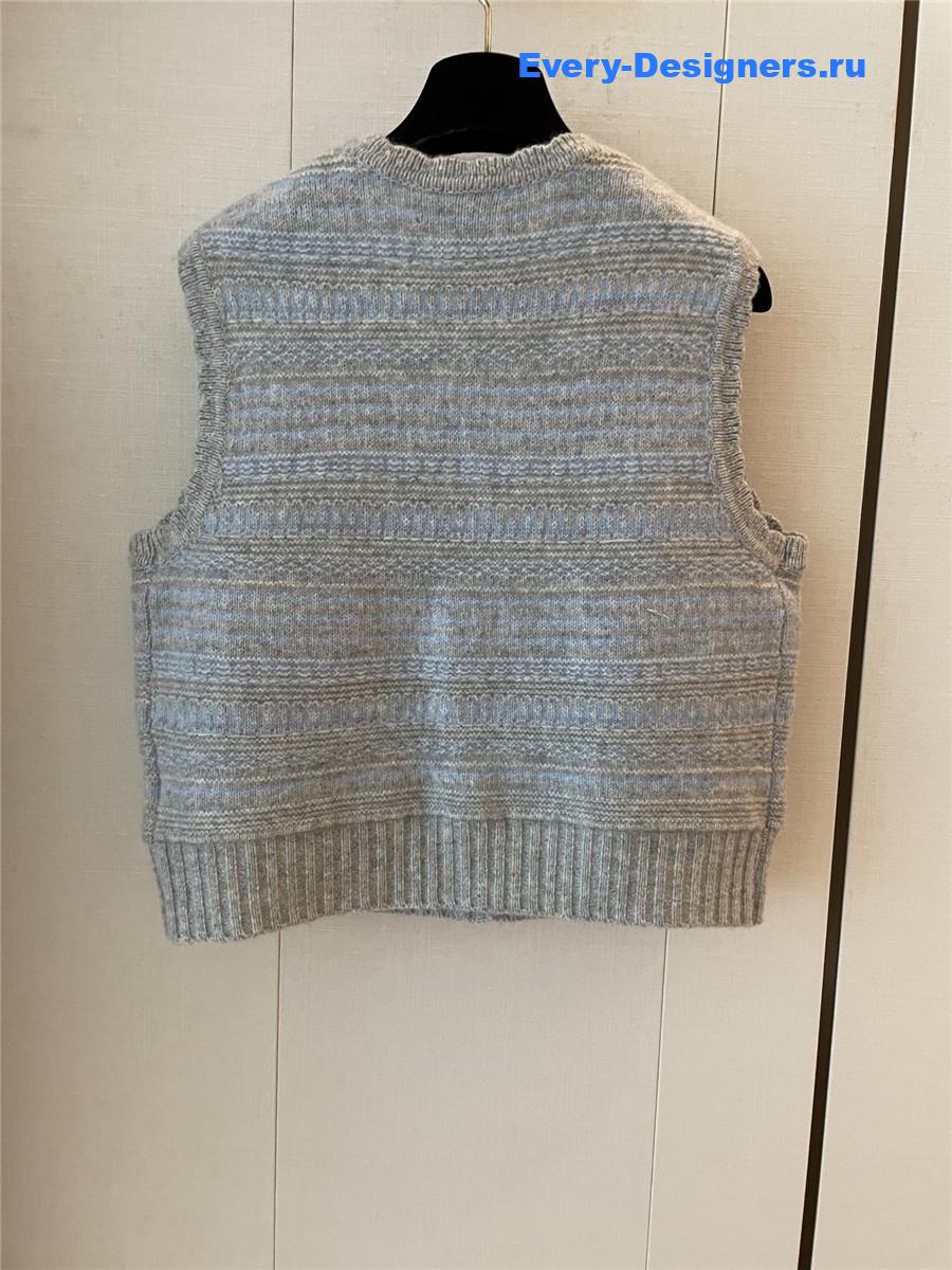 Ch**el grey cc knit vest