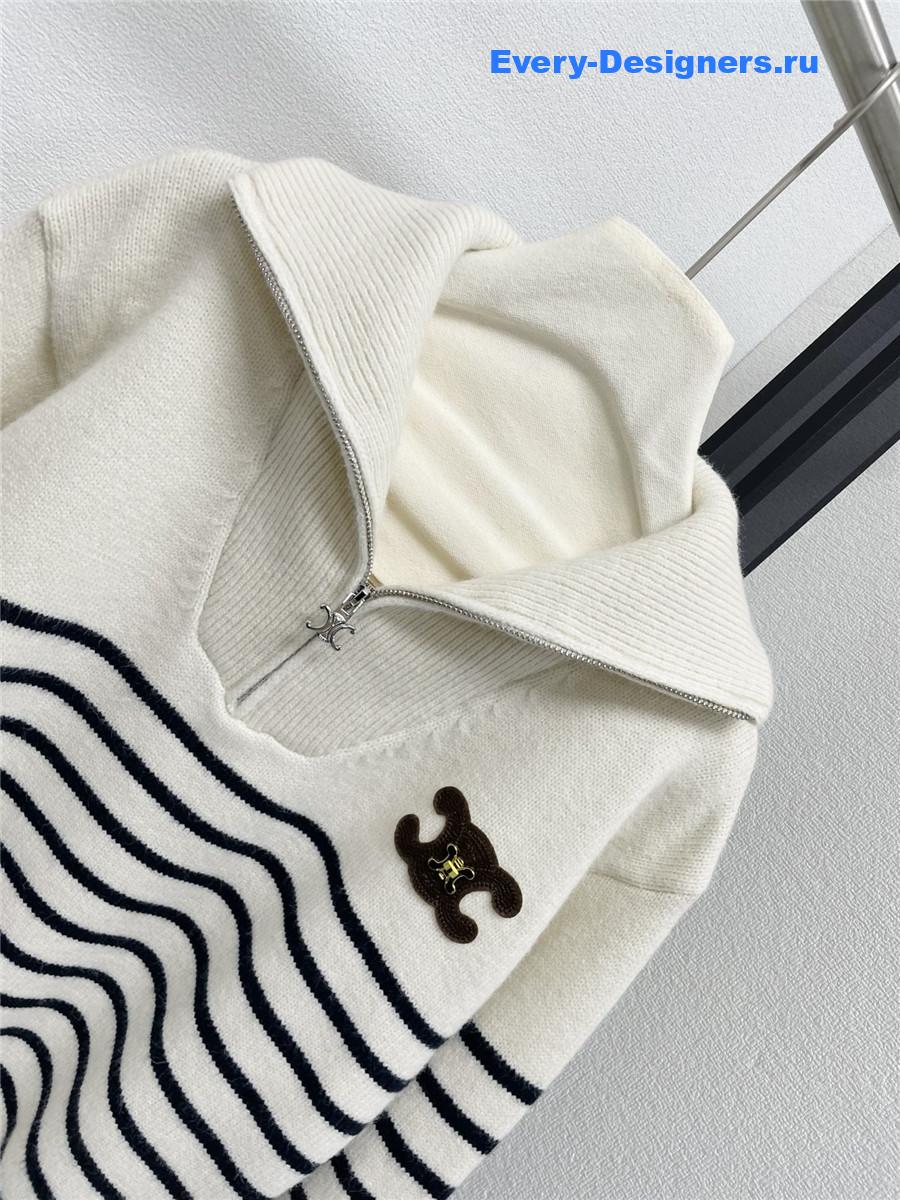 Ce1i*e logo striped long sleeve sweater