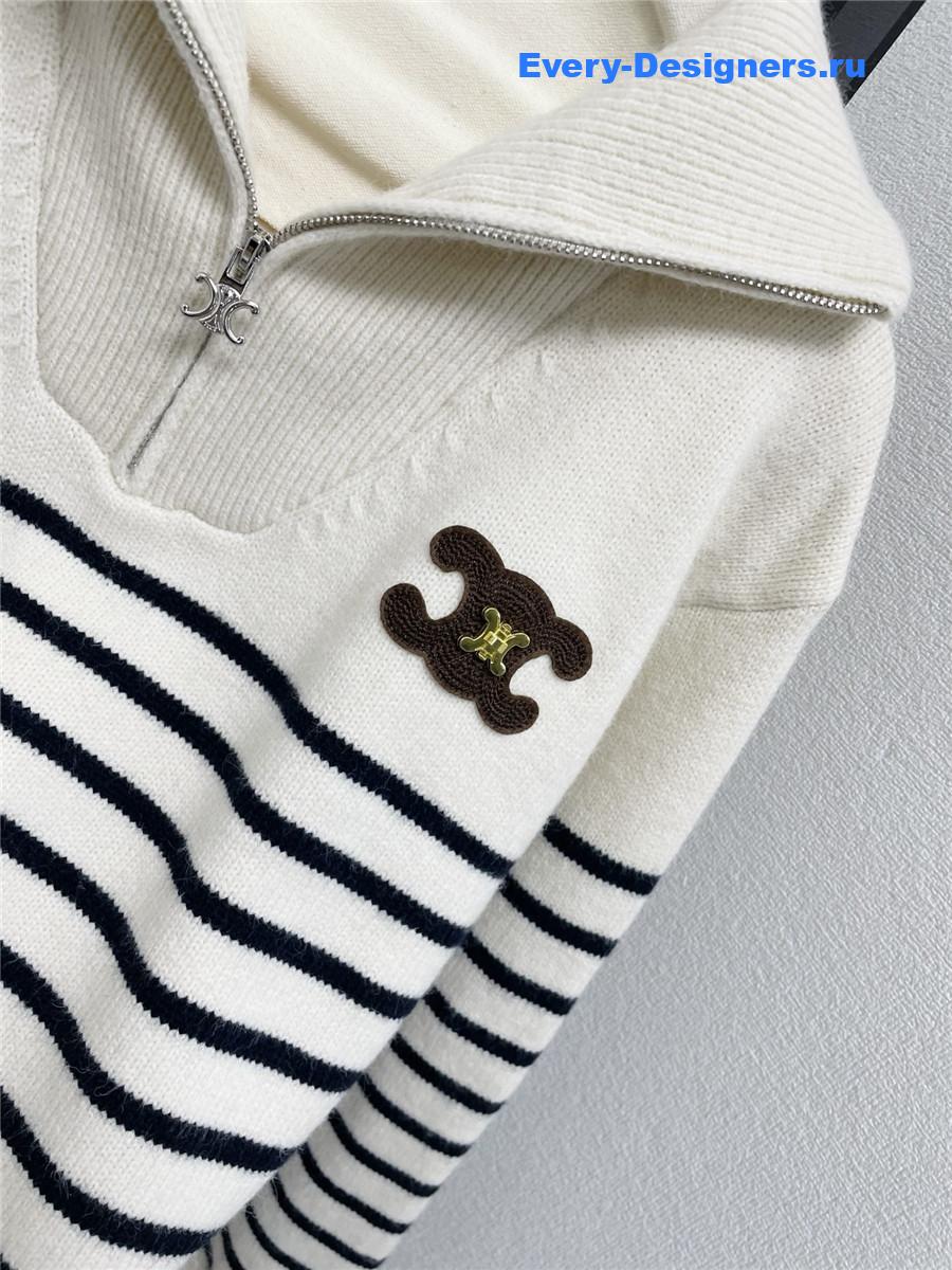 Ce1i*e logo striped long sleeve sweater