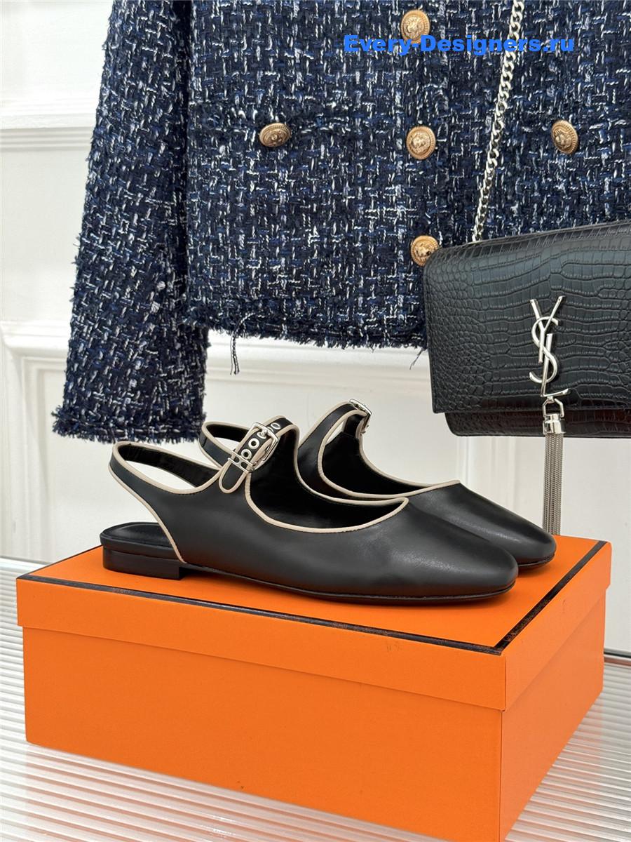 H**me5 black kleo slingback sandals